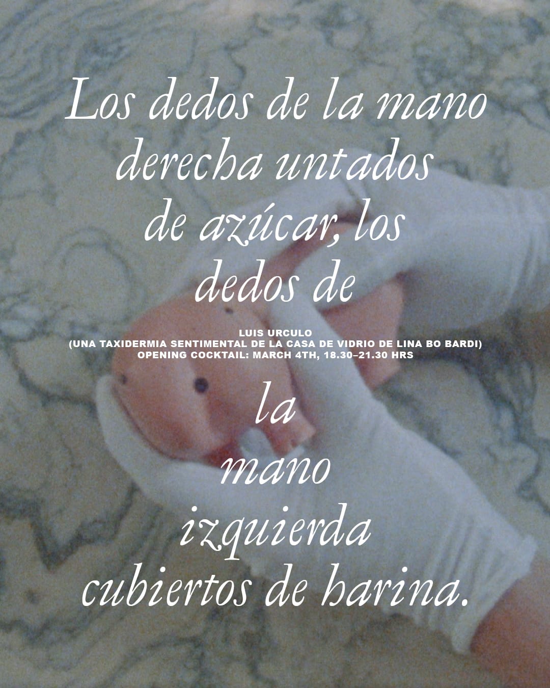 Daily Dialogue, project: La Mano derecha untada de azúcar la mano izquierda cubierta de harina (Fig. 1)