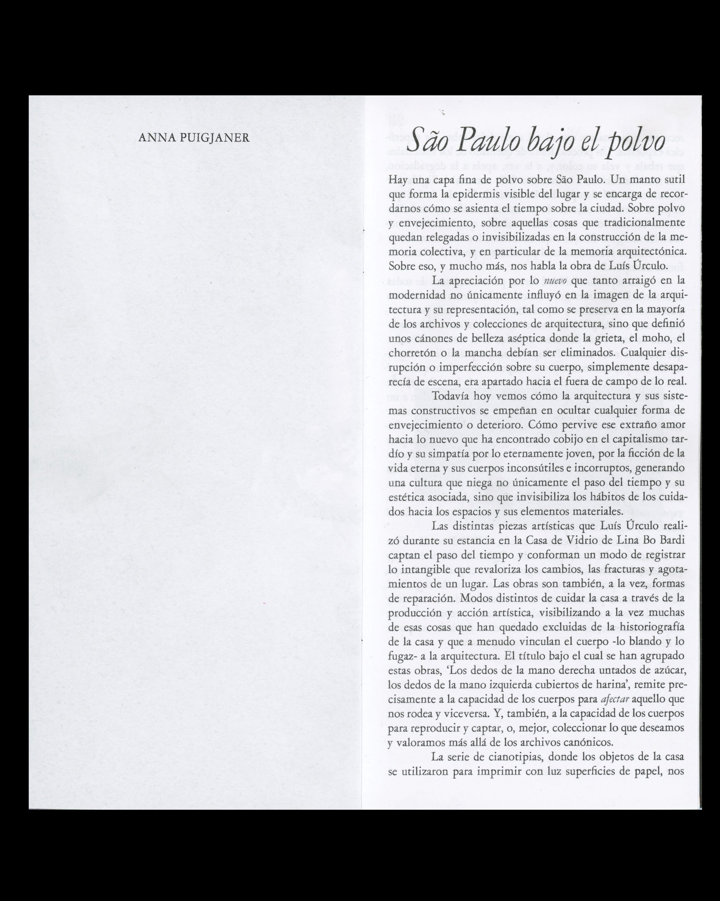 Daily Dialogue, project: La Mano derecha untada de azúcar la mano izquierda cubierta de harina (Fig. 2)